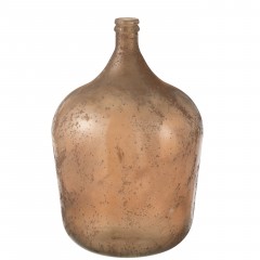 VASE GLASS VINTAGE BROWN 60 